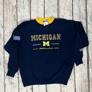 Vintage Michigan Wolverines1990s  NCAA Collegiate Blue Mens Lee Sweatshirt